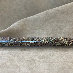 Twist Bugle Bead, 6mm / Size #2, TW206-2035, Matte Metallic Khaki Iris by Miyuki