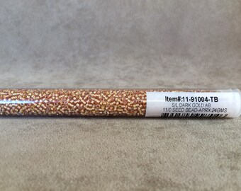 11-91004, Silver Lined Dark Gold AB, 11/0 Seed Bead by Miyuki