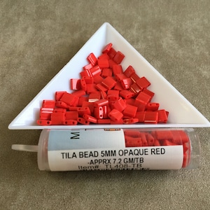 Tila, Opaque Red, TL408, Miyuki