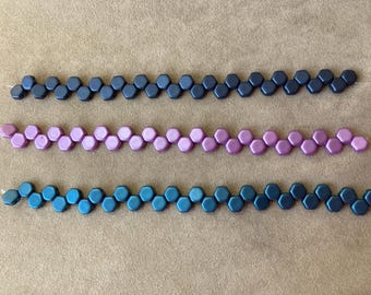 Cuentas de panal checas de 6 mm, color pastel, tira de 30 cuentas, ¡3 colores para elegir!