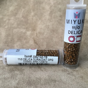 Delica 11/0, DB2142, Duracoat Opaque Cognac by Miyuki