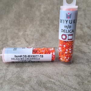 Delica 11/0, DBMIX9077, Creamsicle Mix by Miyuki