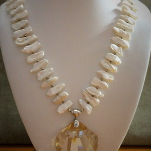 Swarovski & Stick Pearl Scenic Cruise Necklace, OOAK