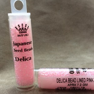 Delica 11/0, DB071, Lined Pink AB by Miyuki