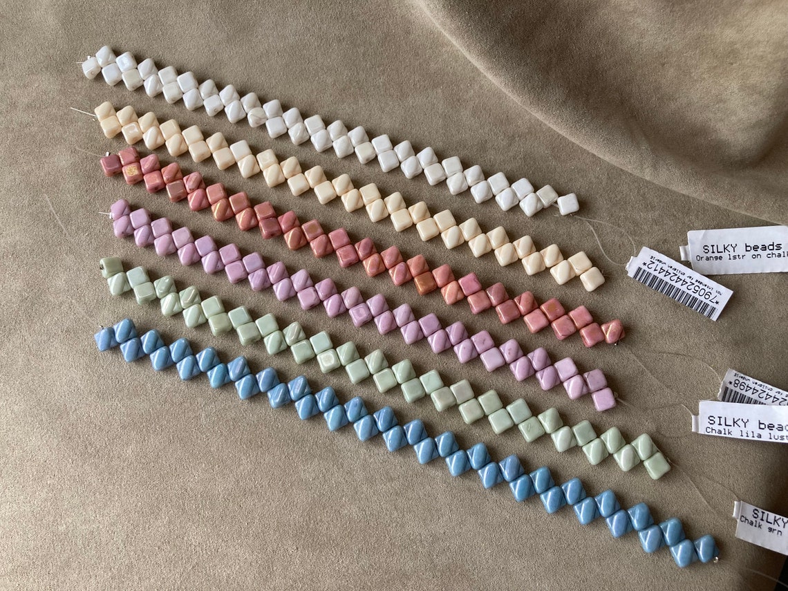 White Luster Color Czech Silky Bead, 6 Luster Colors , #40, 6x6mm - Etsy