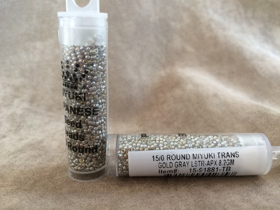 15-1881, Miyuki 8.2g Transparent Gold Grey Luster 15-1881, Miyuki 8.2g Transparent Gold Grey Luster