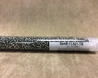 11-921, Silver Lined Tranparent Grey, 11/0 Seed Bead by Miyuki - Etsy
