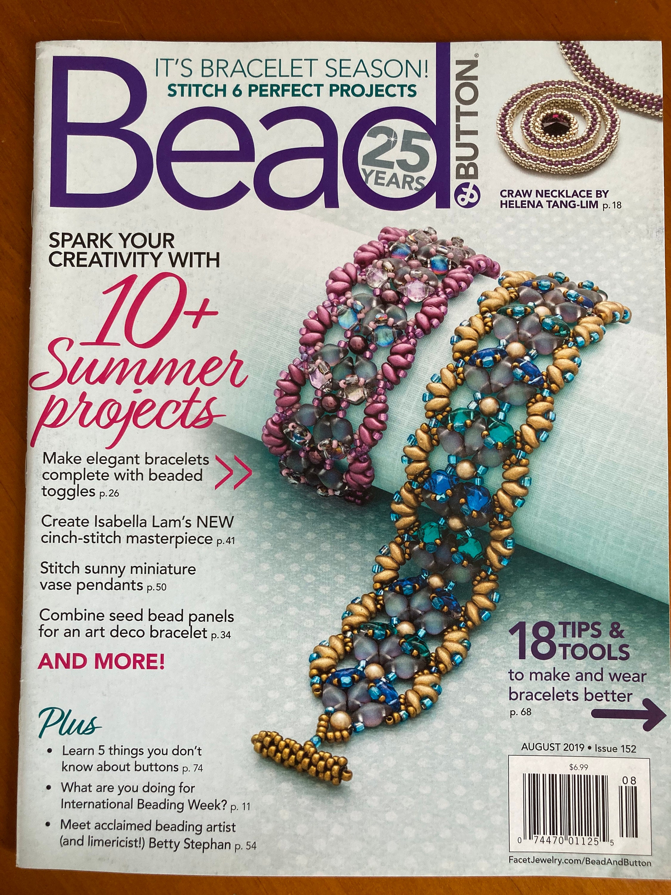 Bead & Button Magazine, August 2019, Issue 152 - Etsy