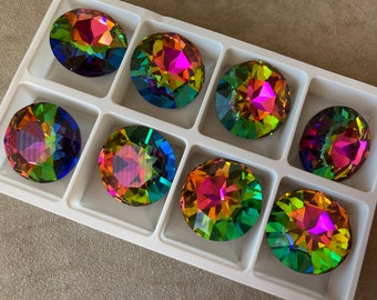 Set of 6, Swarovski Art. 1122, Crystal Azure Blue Lacquer PRO