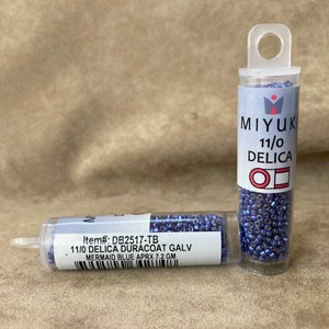 Delica 11/0, DB2517, Duracoat Galvanized Mermaid Blue by Miyuki