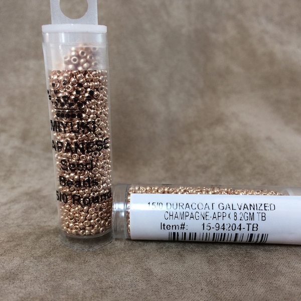 15-94204, Duracoat Galvanized Champagne, 15/0 Seed Bead by Miyuki