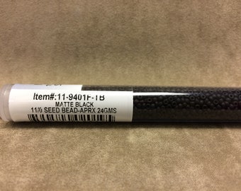 11-9401F, Matte Black, 11/0 Seed Bead by Miyuki