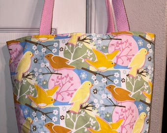 Birds Tote bag with pocket