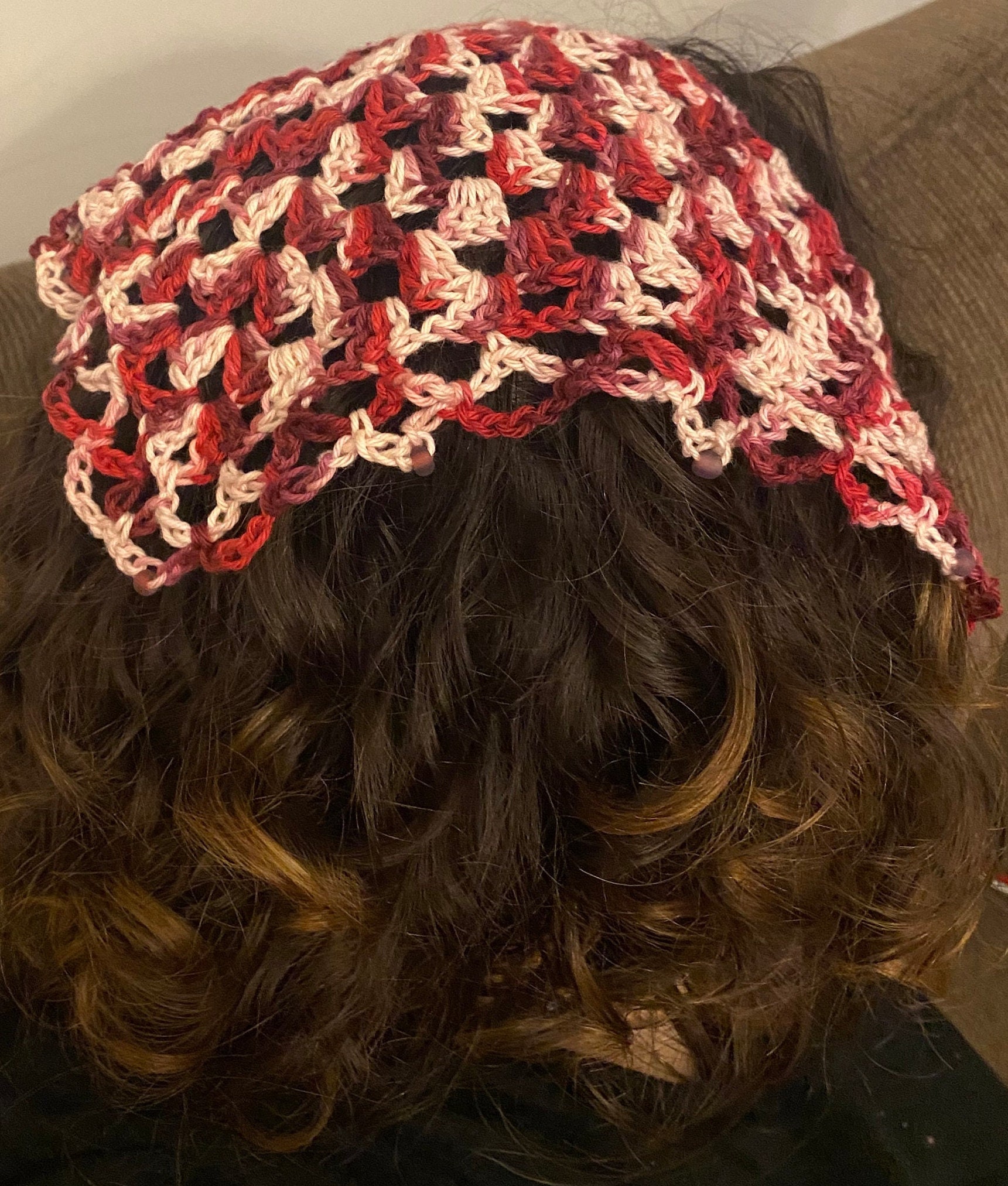 30 Head Scarf Crochet Patterns for Bandanas, Kerchiefs, and Stylish Wraps 15 Lacy Beaded Granny Stitch Head Scarf Pattern