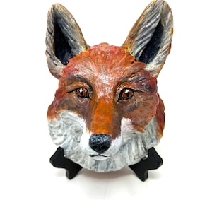 Red fox life size sculpture