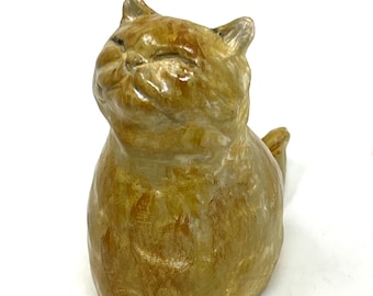 Escultura/figurita de gato gordo
