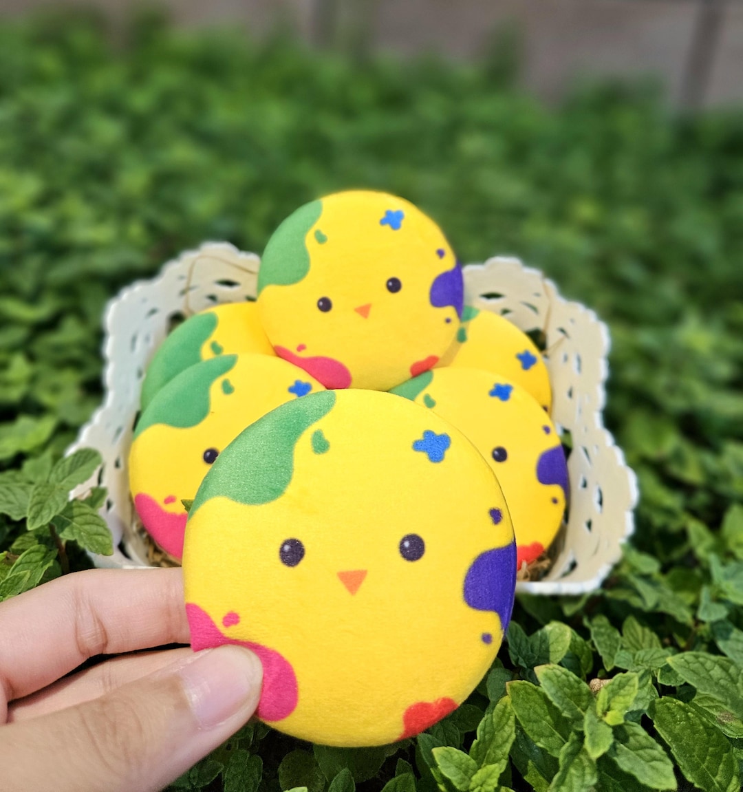 Sunny the Soft Chicky | Plush Button Pin - Etsy