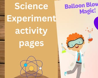 Science activity sheet for kids, Printable chemistry activity book, Science birthday experiment, Educational worksheet for children PDF