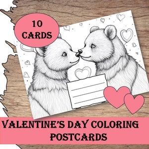 Cartoline di San Valentino, Schede da colorare stampabili, Pagine da colorare di cuori, Schede da colorare scaricabili, Attività per le vacanze per bambini