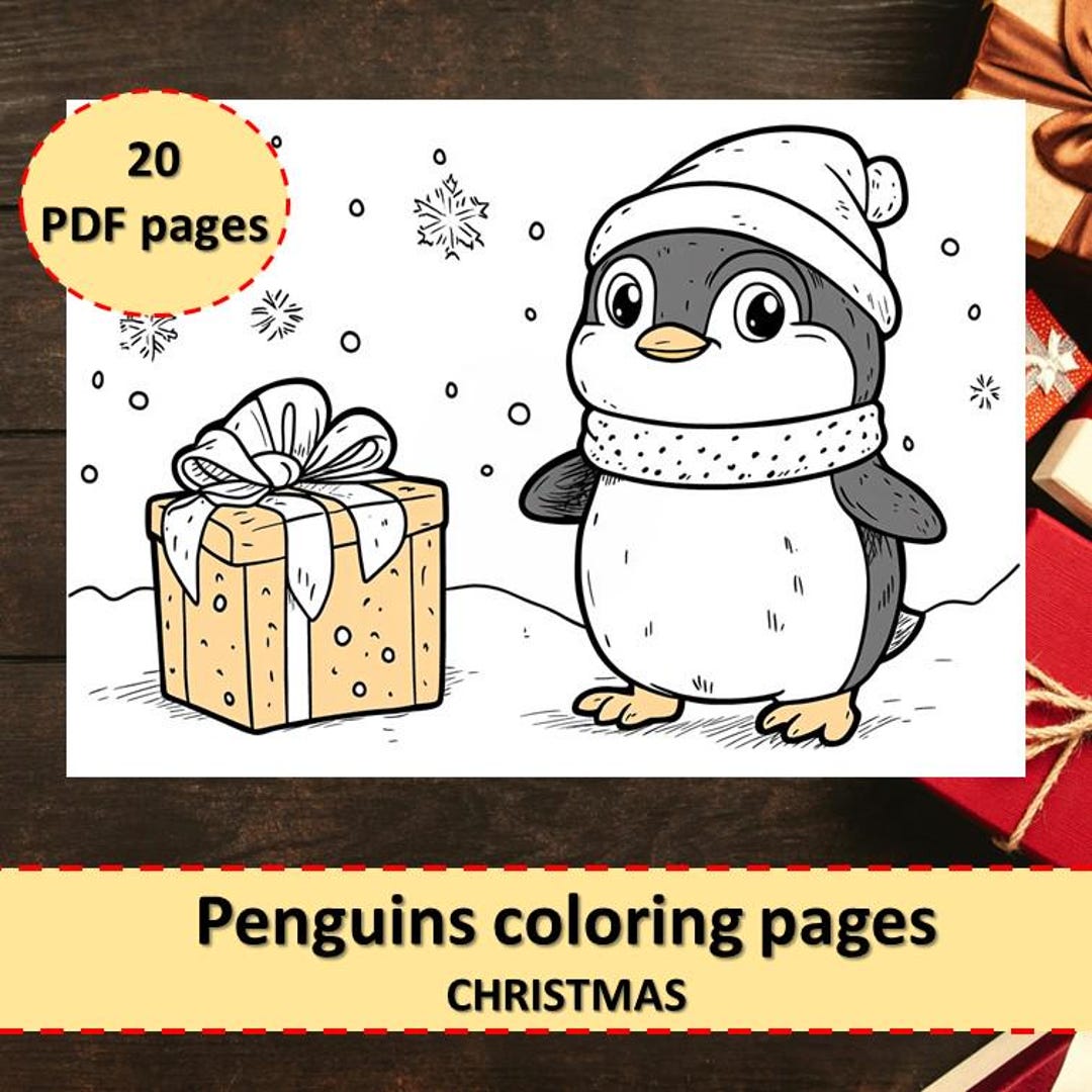 Penguin Coloring Pages | Christmas Coloring Pages | Penguin Coloring ...