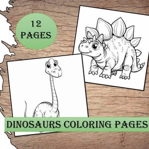 Dinosaurs coloring book, Dinosaurs coloring sheets for kids, Printable coloring pages, Dino coloring activity, Digital coloring pictures
