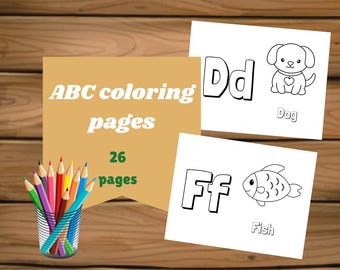 Printable ABC Coloring Book: Preschool Alphabet Learning (PDF)