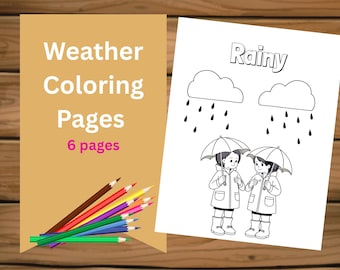 Printable Weather Coloring Pages: Educational Toddler Activity (PDF Downloadable Worksheets)