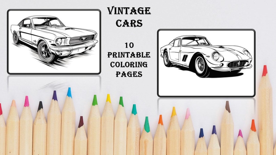 Vintage Cars Printable Coloring Pages Cars Coloring Book Retro Cars ...