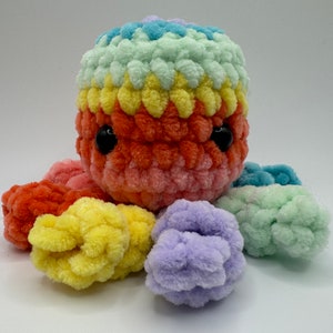 Rainbow Octopus Amigurumi: kleine knuffeloctopus
