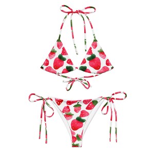 Cute Strawberry Bikini Set ; Fruity Bikini Set