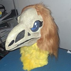BUTTERSCOTCH CROW FURSUIT head only