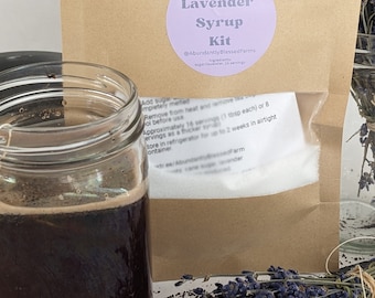 Lavender Syrup Kit, Cocktail Syrup, Mocktail Syrup, Coffee Syrup, Tea Syrup - Lemonade Syrup - Ice Tea Syrup, Pancake Syrup