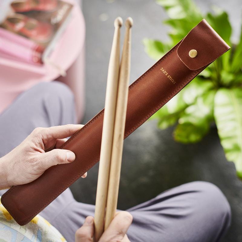 Personalized Drumstick Storage Bag, Leather Drumstick Leather Case, Jazz Drumstick Storage Bag, Practice Drum Accessories, Drum Leather Case