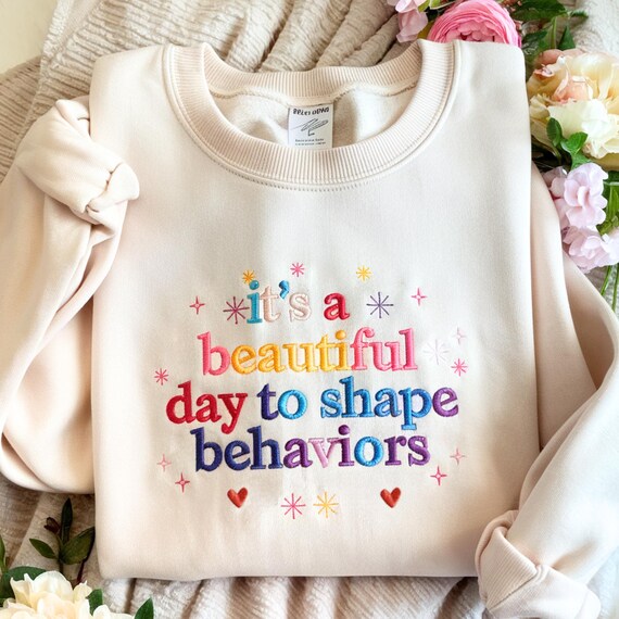 Embroidered ABA Therapist Sweatshirt, Behavior Squad Crewneck