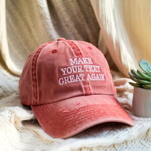 Make Your Text Great Again, Embroidered Hat, Personalized Hat, Custom Baseball Cap, Custom Maga hat, Make America Great Again, Make America