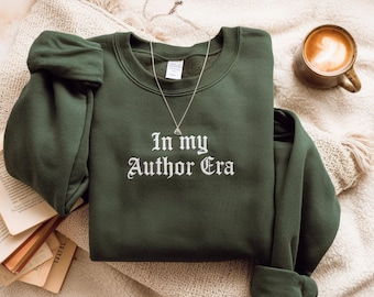 In My Author Era Sweatshirt Embroidered Sweatshirt, Gift for Writers