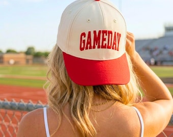 Gameday Embroidered Trucker Hat: Vintage Puff Cap, Football Mom Style