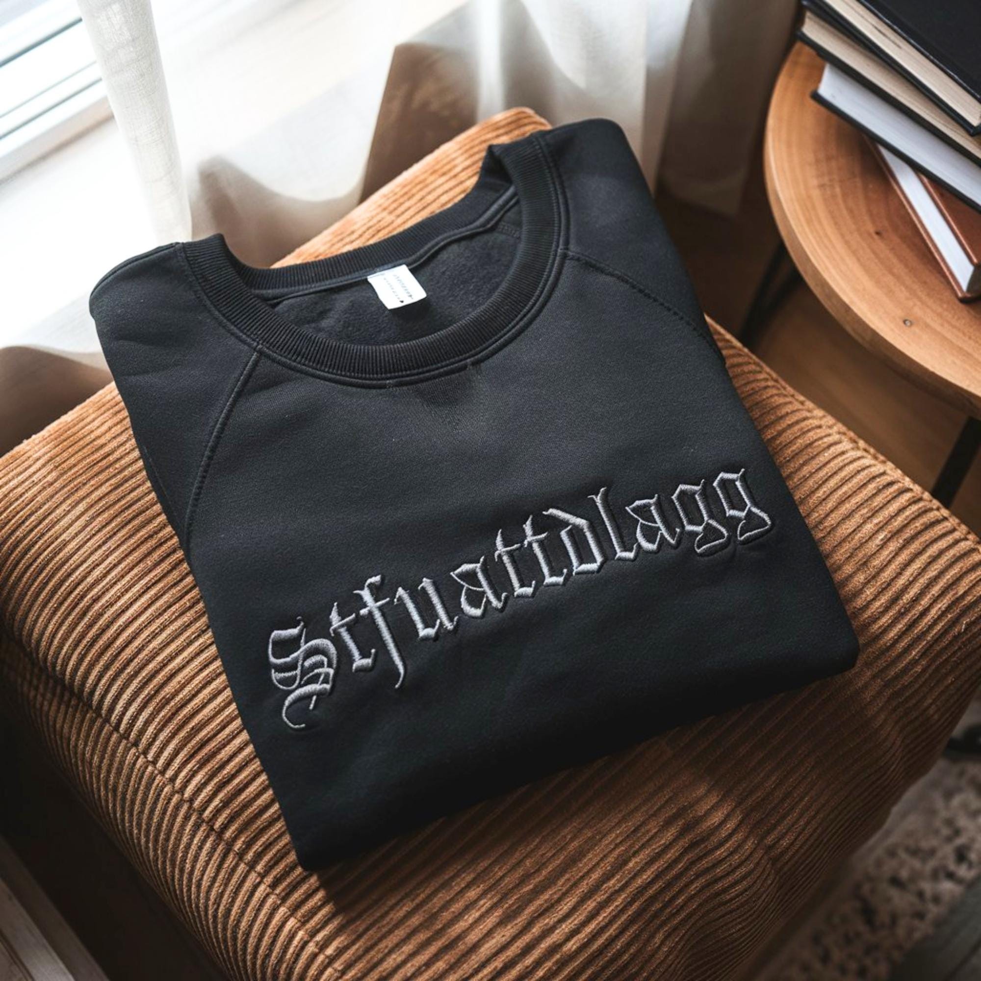 STFUATTDLAGG Embroidered Crewneck, Booktok Romance Gag Gift