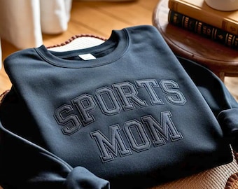 Sudadera bordada para mamás deportistas: Mamá de niñas y niños, sóftbol, béisbol, fútbol y tenis.