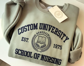 Custom University Sweatshirt, Personalized College Hoodie