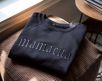 Mamacita Embroidered Sweatshirt, Mama Hoodie