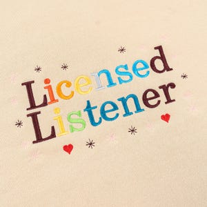 Embroidered Licensed Listener Sweatshirt, Mental Health Counselor Gift image 2
