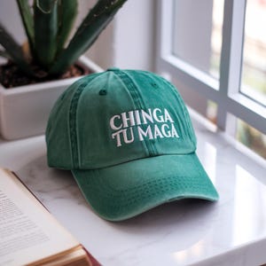 Chinga Tu MAGA Hat, Embroidered Protest Dad Hat, Anti-Hate Statement Cap, Bold Political Streetwear, Cotton Washed Hat, Dad Hat, Protest Hat