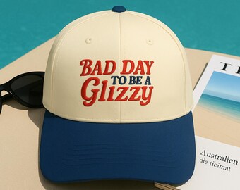 Bad Day To Be A Glizzy Hat Embroidered Funny 4th July Cap USA Hot Dog Dad Hat Sarcastic Patriotic Baseball Cap Summer BBQ Meme Hat Gift