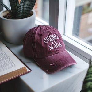 Chinga Tu MAGA Embroidered Hat, Protest Dad Hat, Anti-Hate Statement Cap, Bold Political Streetwear, Cotton Washed Hat, Dad Hat, Protest Hat
