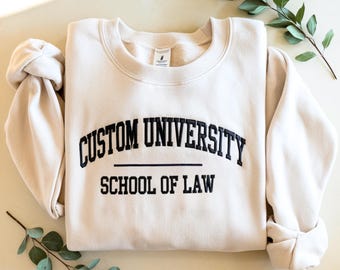 Custom Embroidered University Sweatshirt, College Gift