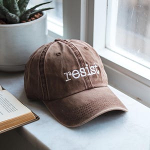 Resist Embroidered Hats FDT Democrat Gift, Political Protest Resist Baseball Cap, Leftist Anti-MAGA Liberal Progressive Hat