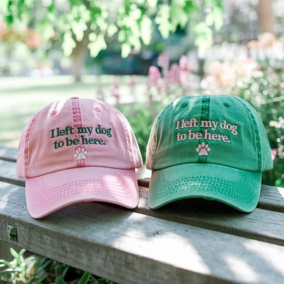 Embroidered Dog Lover Washed Cap, Funny Dog Hat