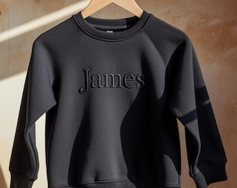 Custom Name Embroidery Sweatshirt, Kids Pullover, Personalized Gift