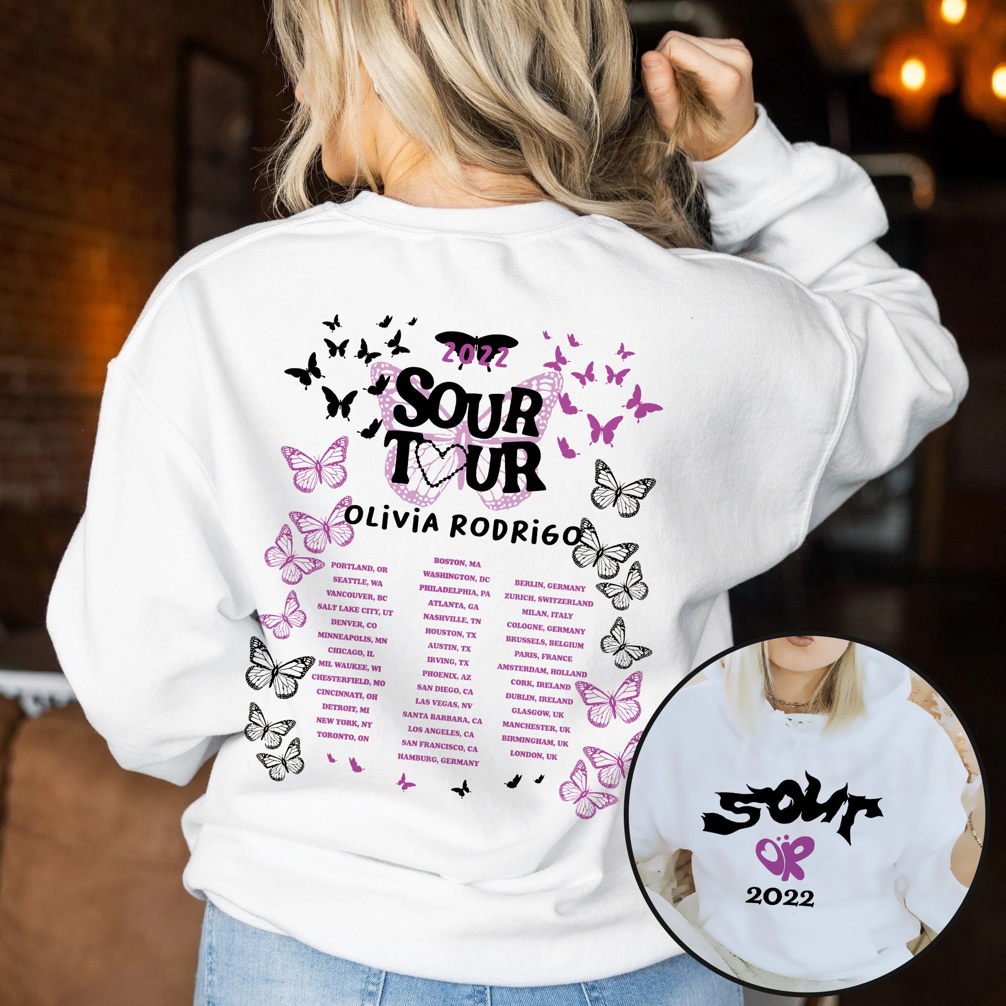 Sour Tour Olivia Rodrigo 2022 Merch Olivia Rodrigo Aesthetic Etsy UK